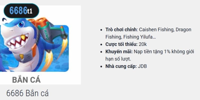 Bắn cá - khu vực sôi động nhất tại 6686